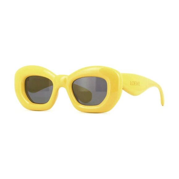 NEW LOEWE SUNGLASSES WOMEN CAT EYE YELLOW EYEWEAR LOEWE LW40117I 39A